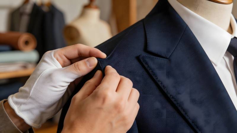 定制西服细节展示图片