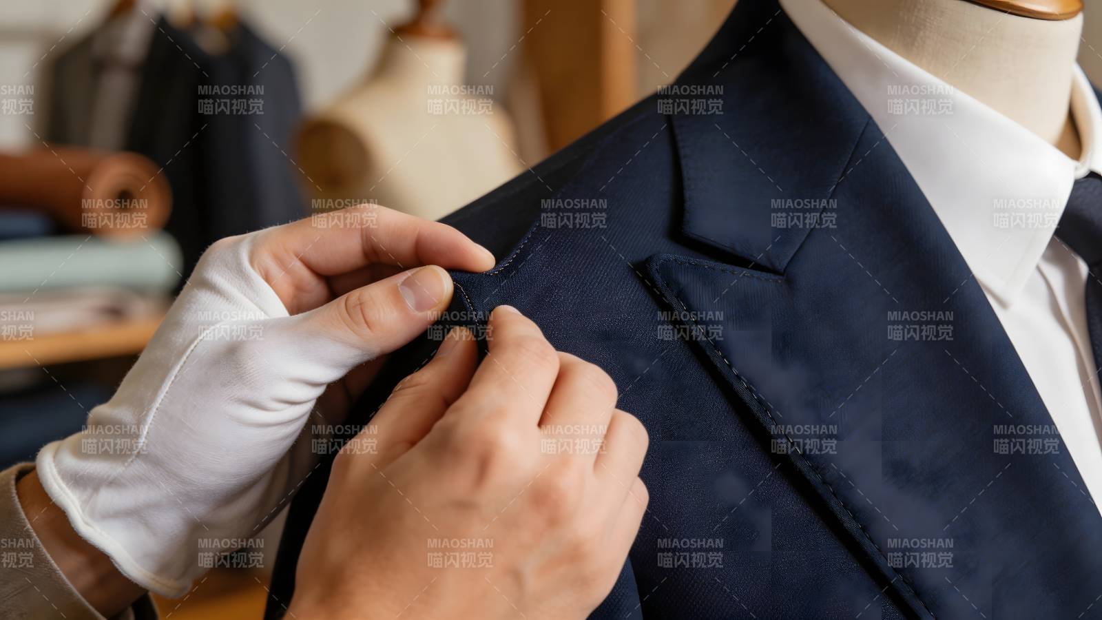 定制西服细节展示图片