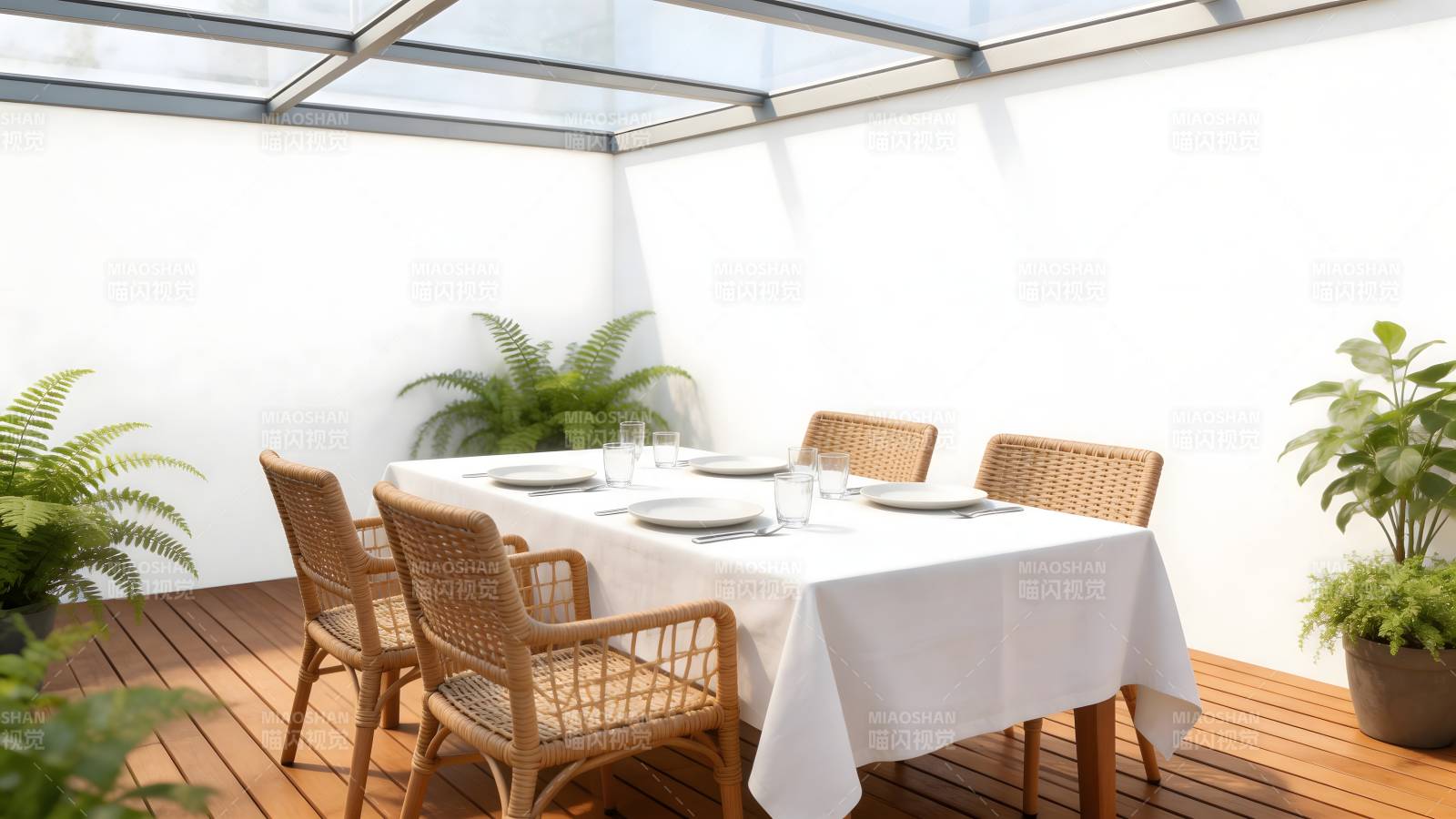 庭院餐桌布置图片
