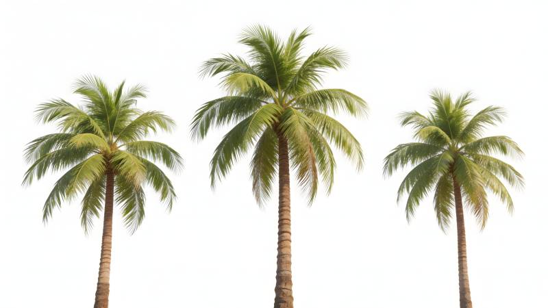 三棵椰子树图片