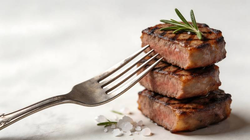 香煎牛排配迷迭香图片