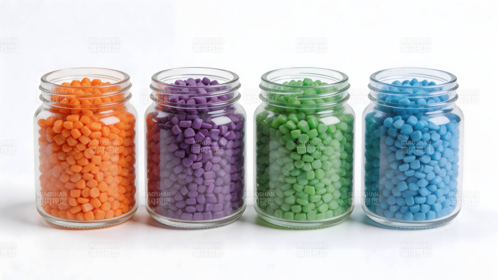 彩色珠子四瓶装图片