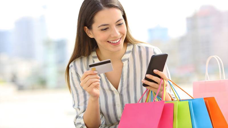 手机购物 快乐消费图片