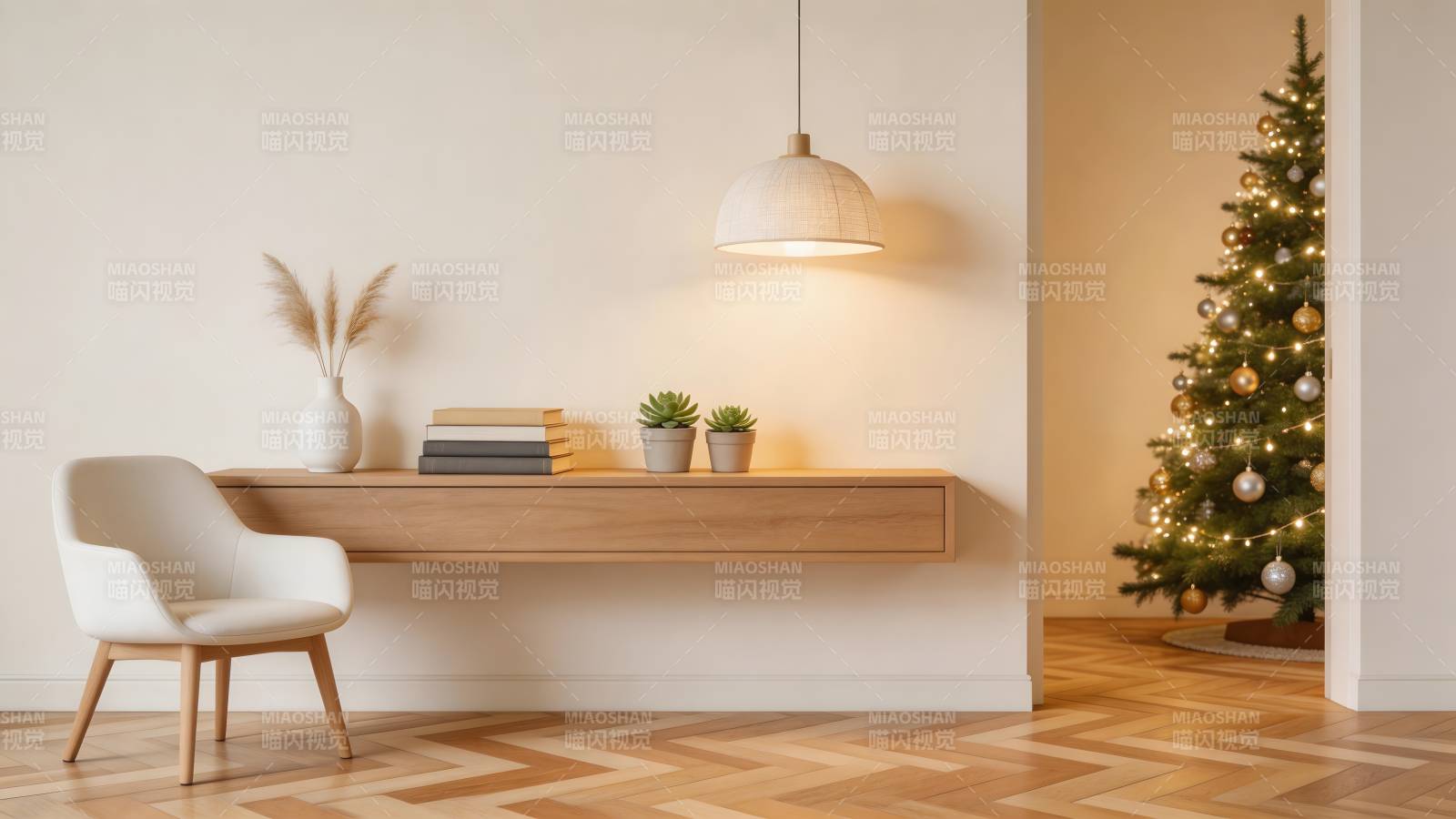 温馨圣诞家居一角图片