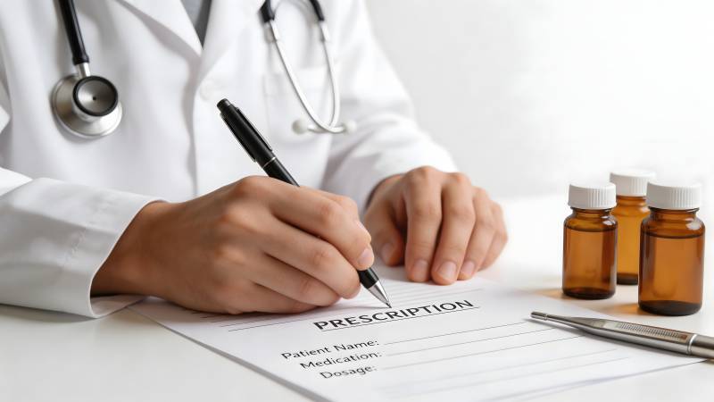 医生开处方药图片