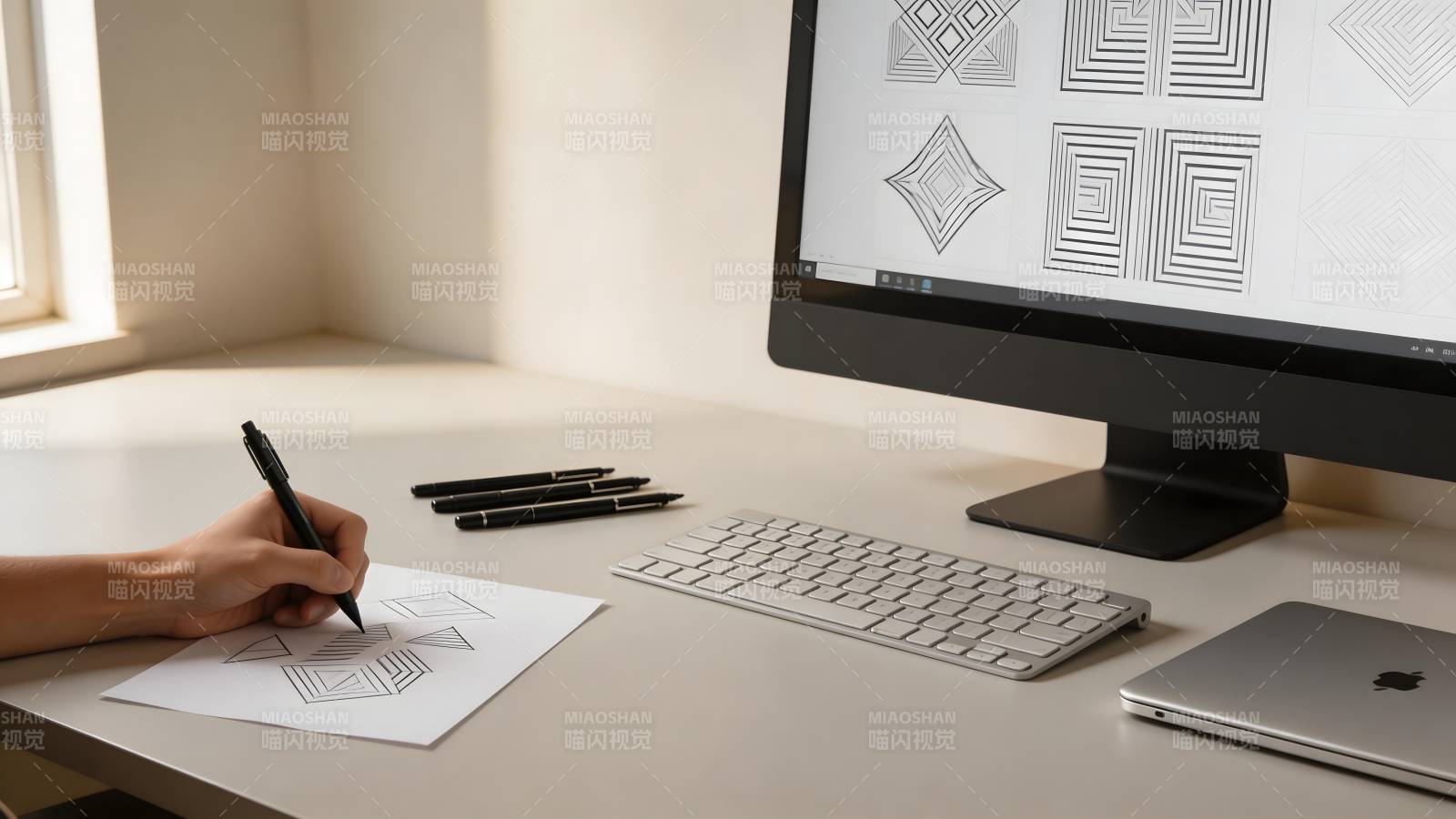 设计绘图工作场景图片