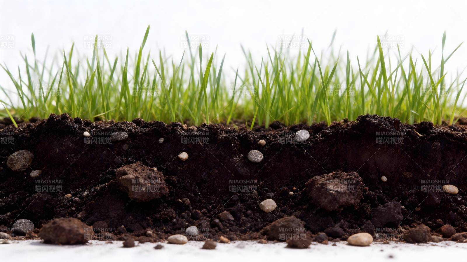 绿草萌发于沃土图片