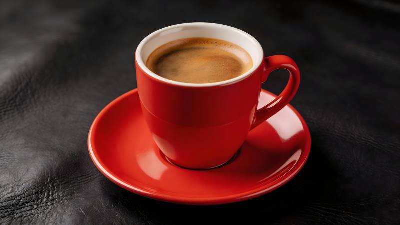 红杯咖啡静享时光图片