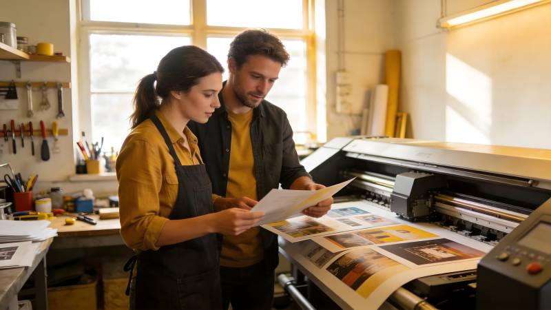 印刷车间工作场景图片