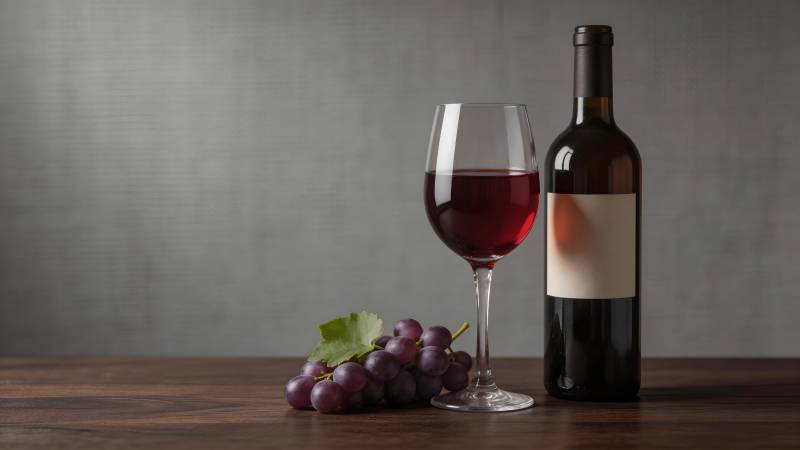 红酒与葡萄静物图片