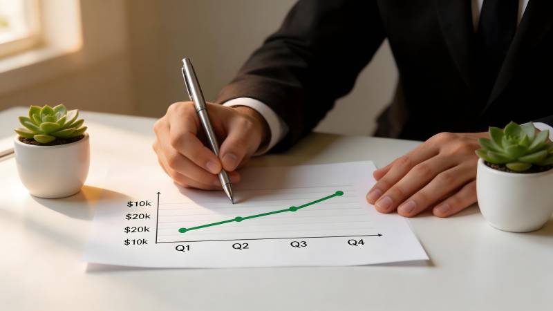 业绩增长分析图片