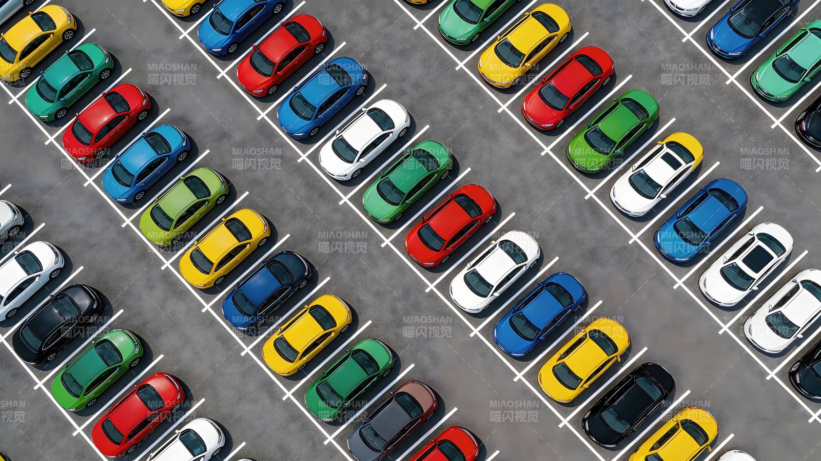 色彩斑斓的停车场图片