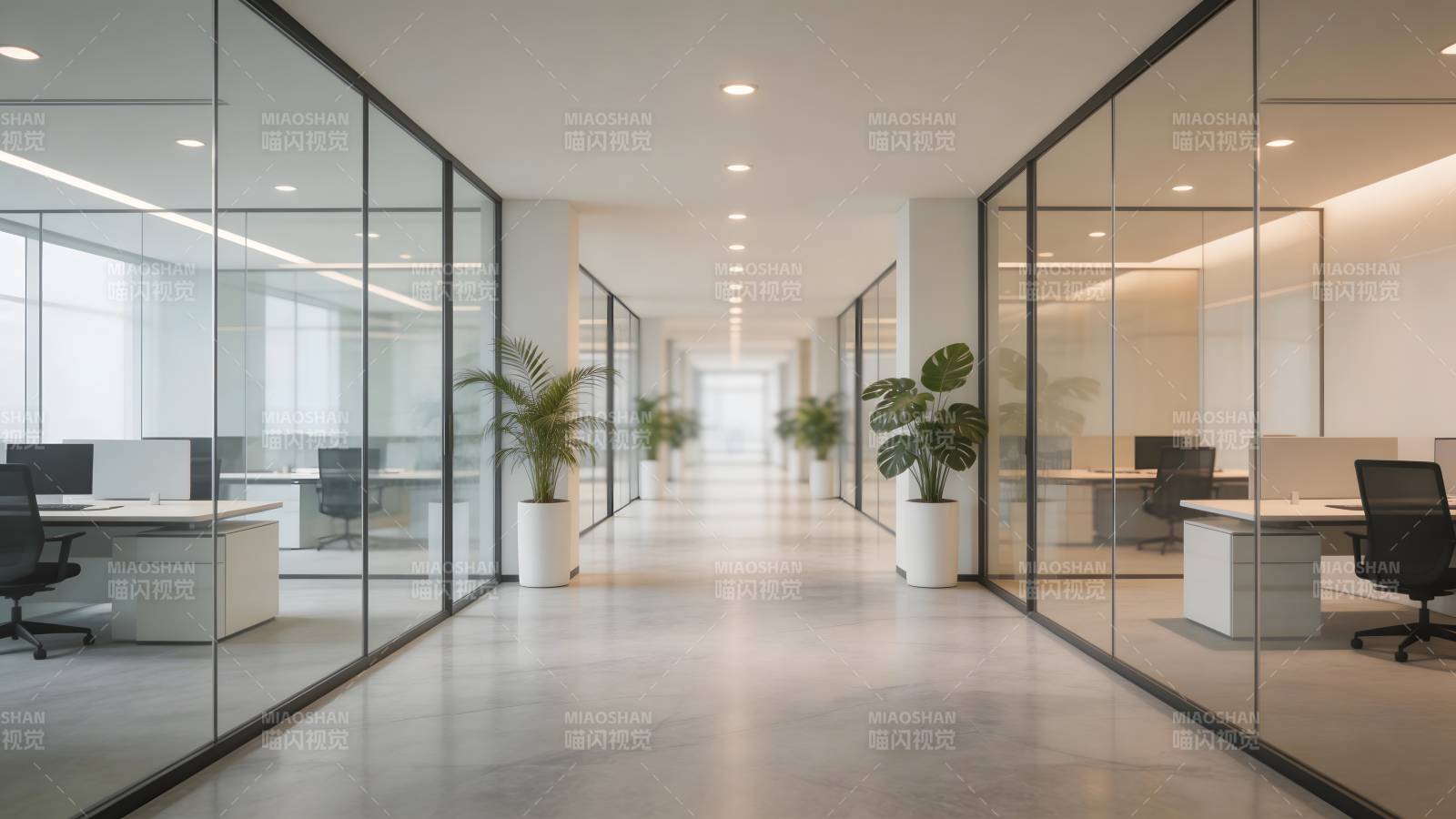 现代办公走廊图片