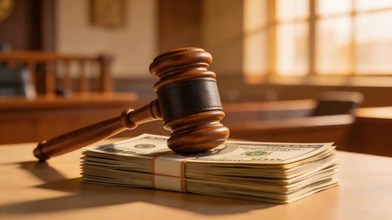 法槌压钱 法庭风云图片