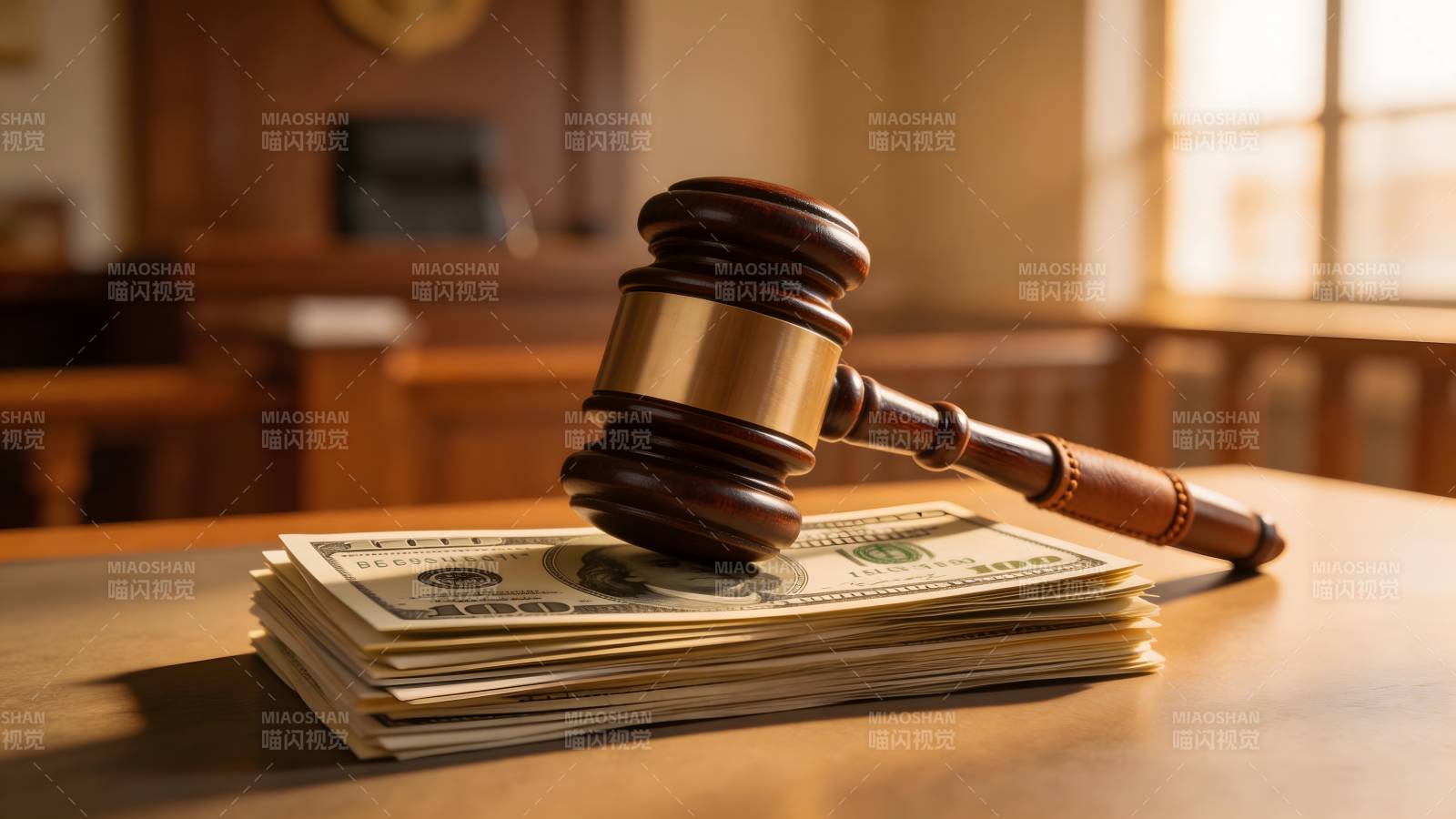 法槌压钞 正义与金钱图片