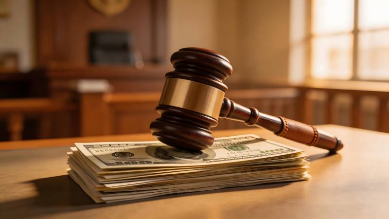 法槌压钞 正义与金钱图片