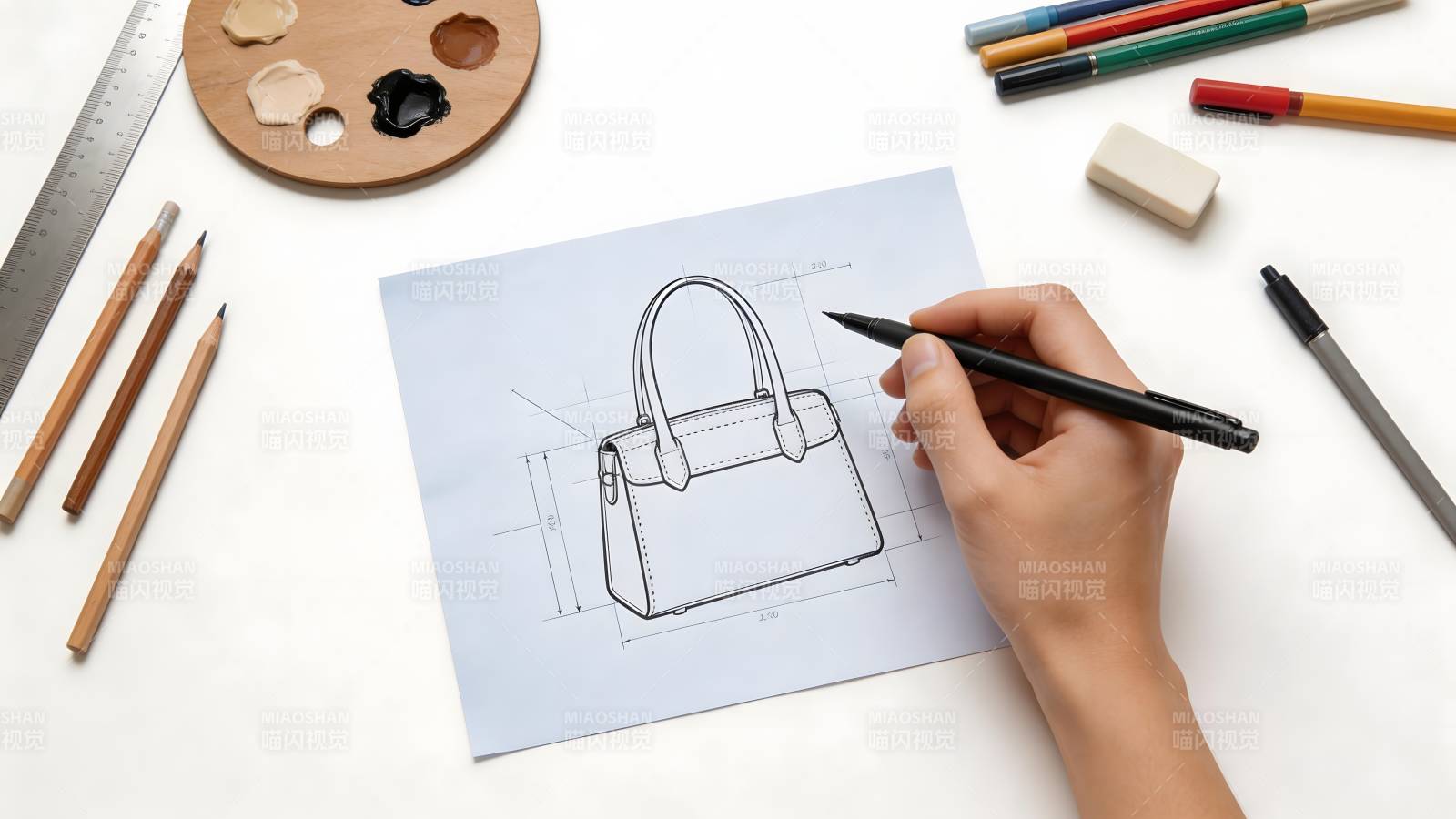 手绘包包设计图图片