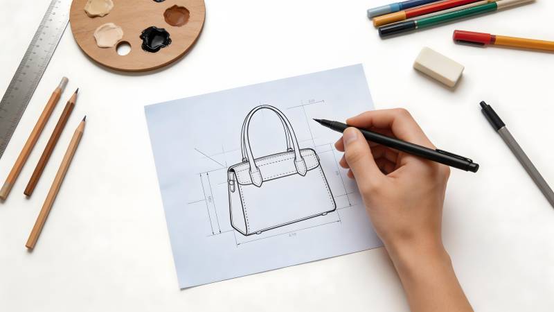 手绘包包设计图图片