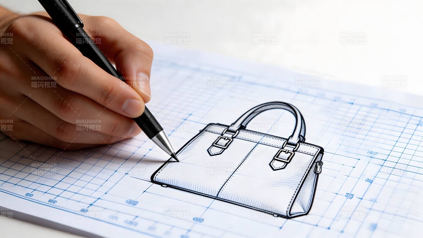 手绘时尚手袋设计图片