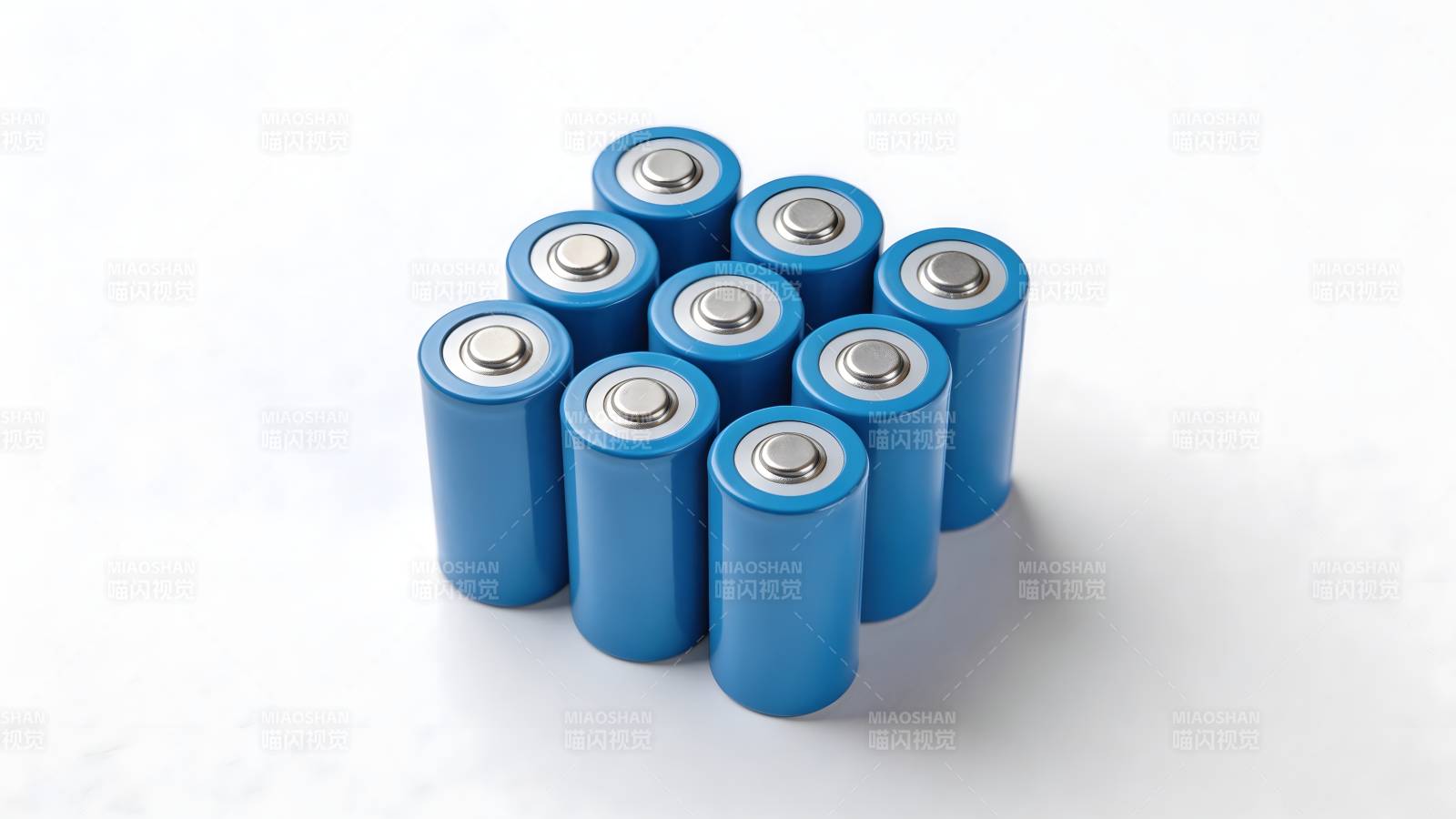 蓝色电池堆叠图图片