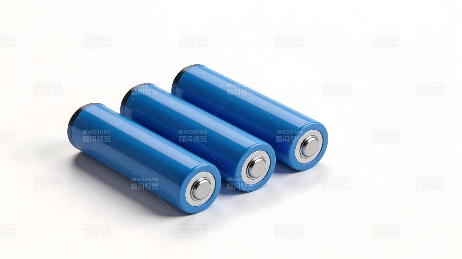 蓝色电池三枚图片