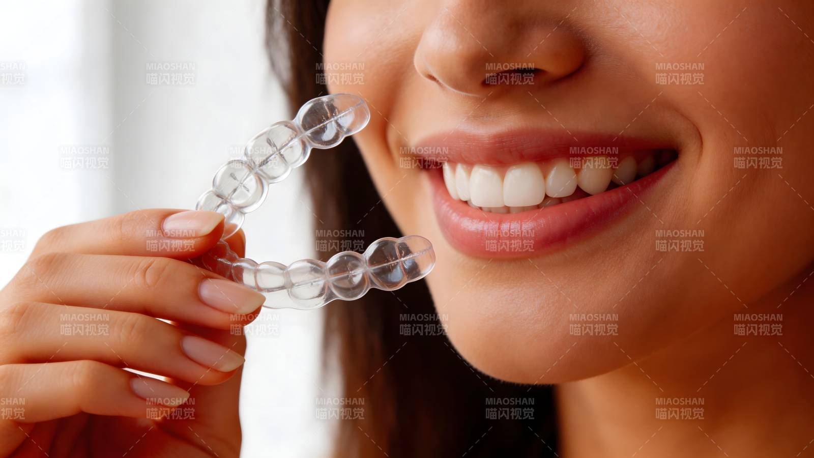 隐形牙套微笑美齿图片