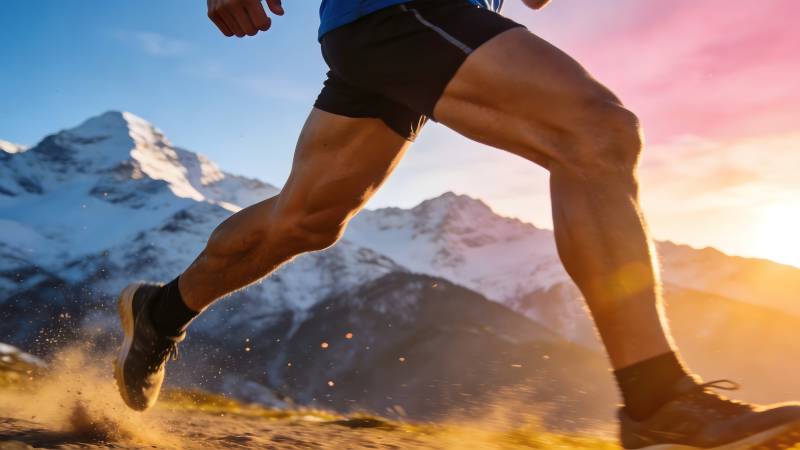 奔跑在雪山之巅图片