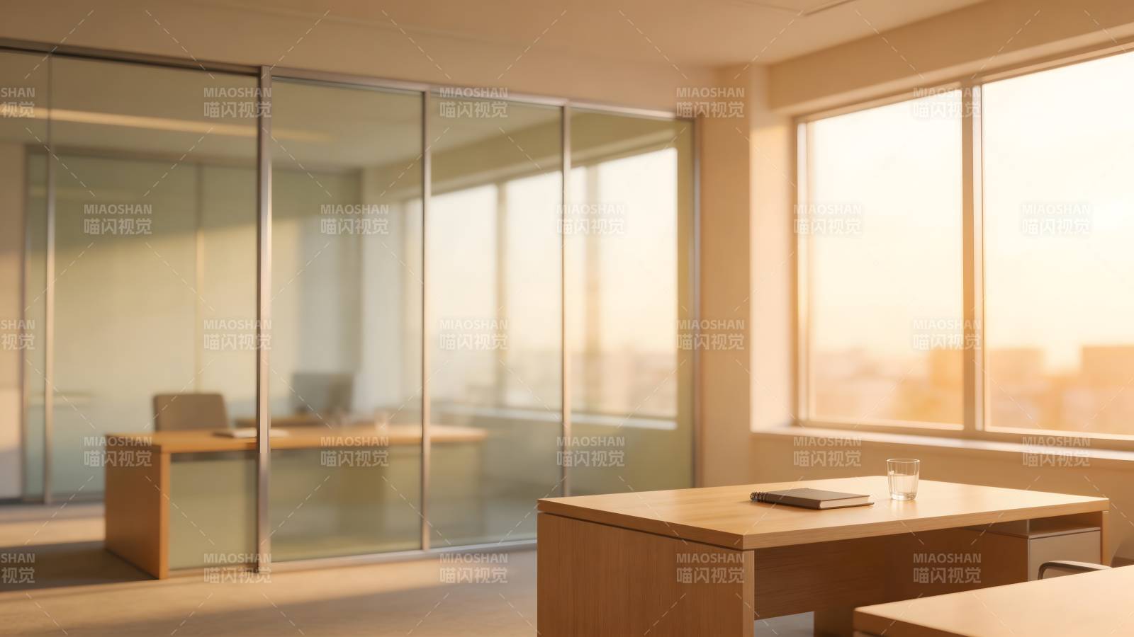 现代办公室全景图片