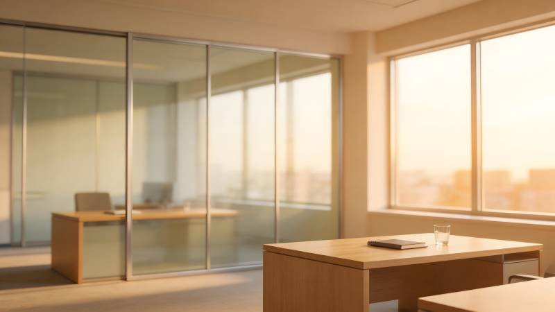 现代办公室全景图片