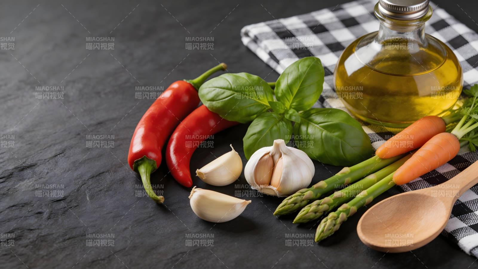 新鲜食材配橄榄油图片