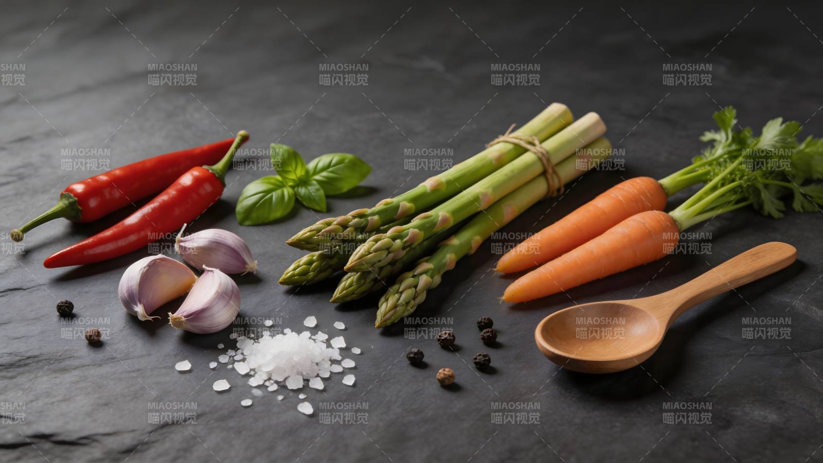 新鲜蔬菜与香料图片