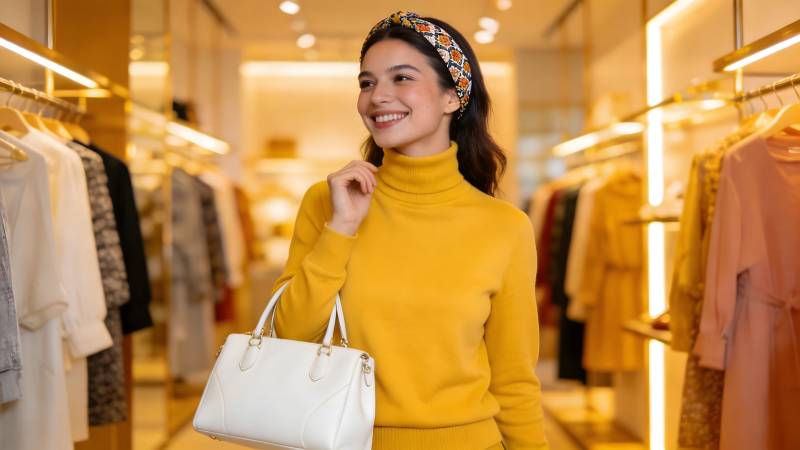 时尚购物 笑容灿烂图片