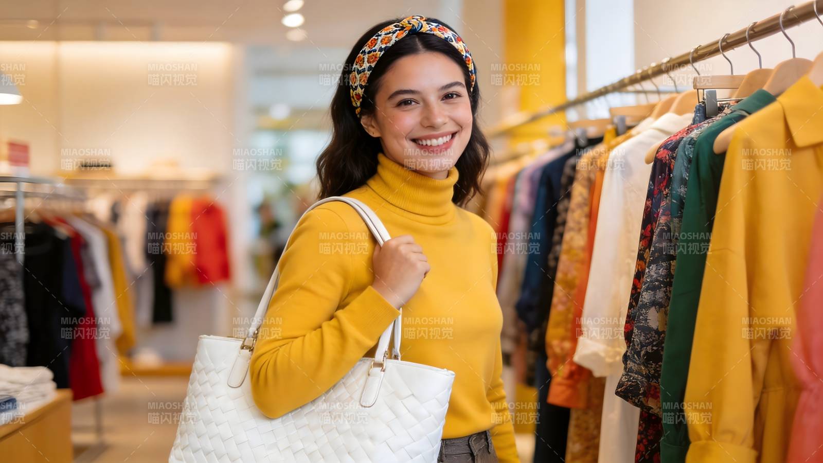 时尚购物 笑容灿烂图片