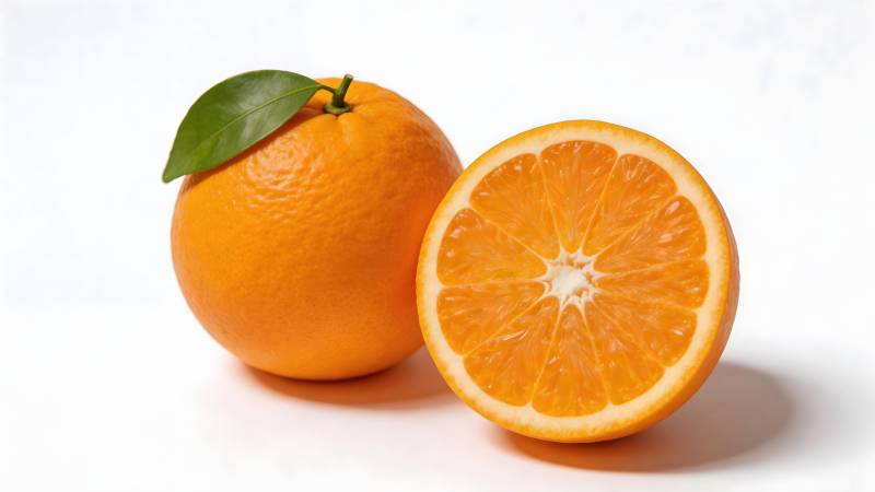 新鲜橙子切面图图片