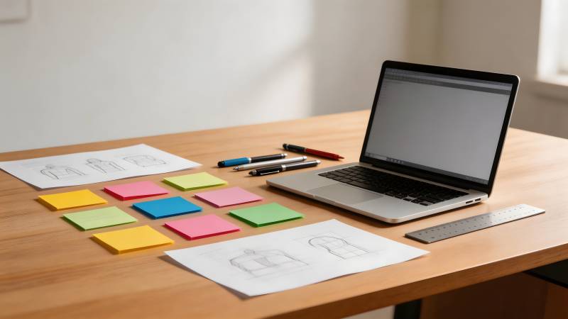 办公桌上的创意工作图片