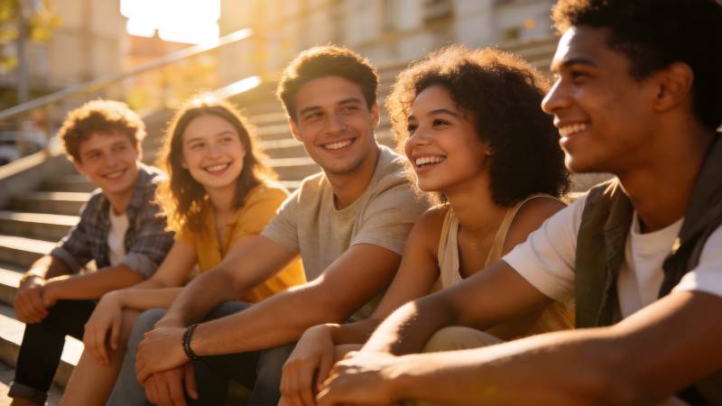 青春洋溢的笑脸图片