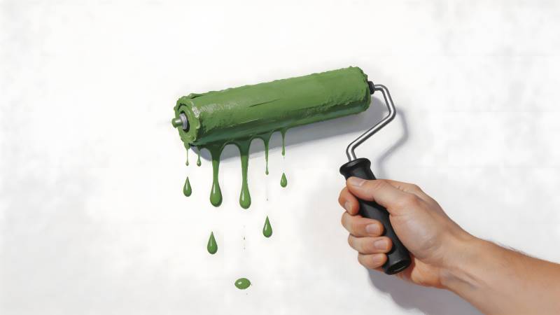 绿色油漆滴落图片