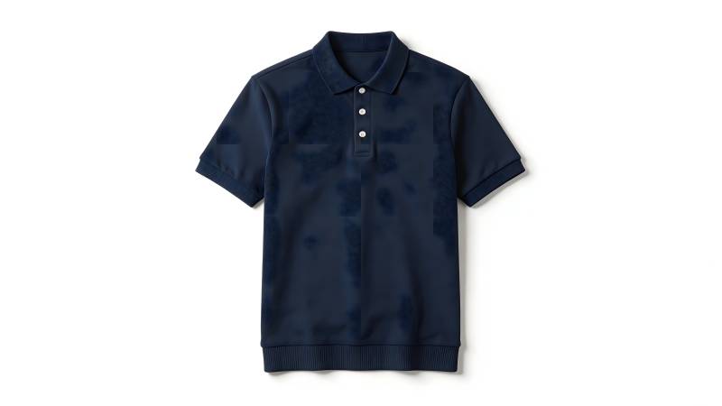 深蓝短袖Polo衫图片