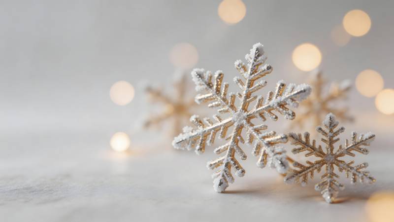 冬日雪花装饰图片