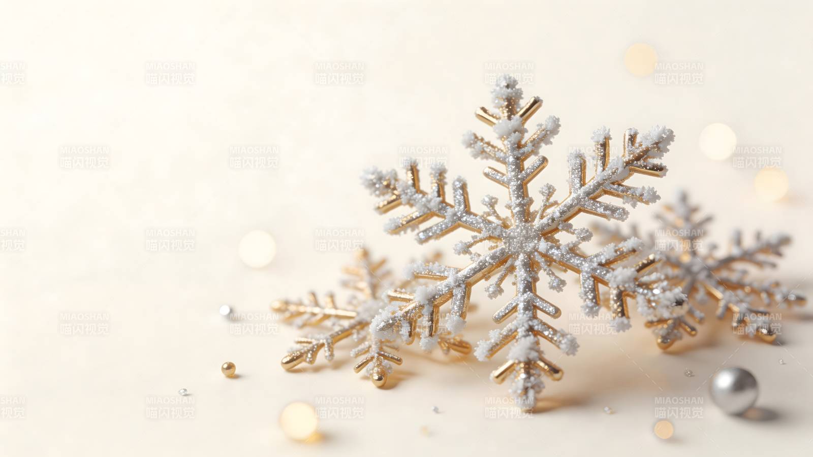 晶莹雪花装饰图片