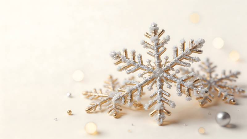 晶莹雪花装饰图片