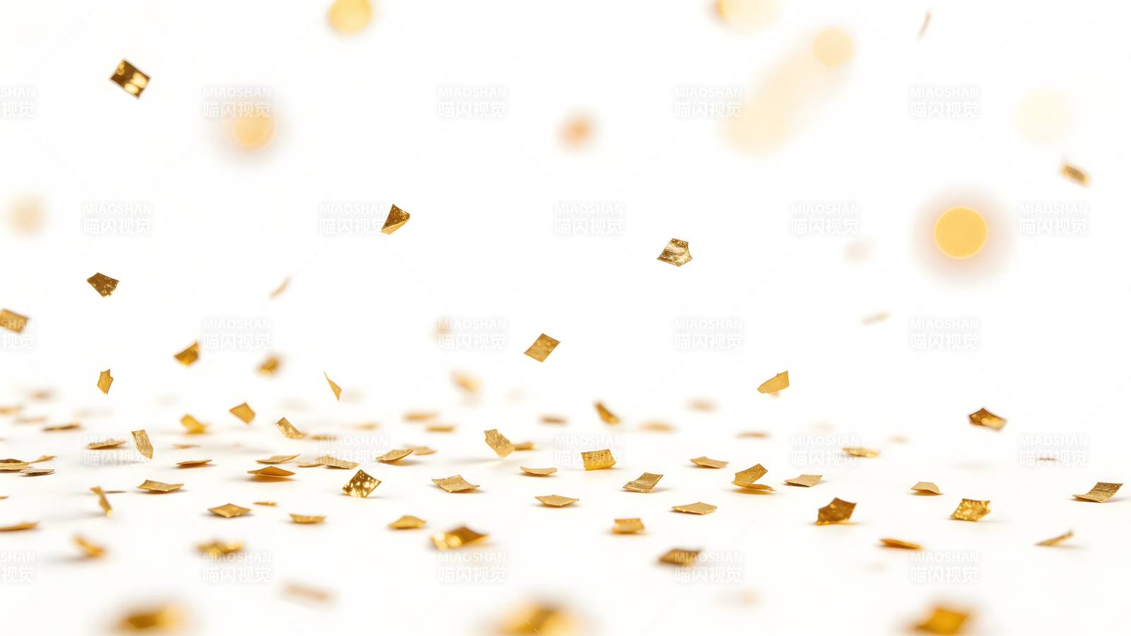 金色纸屑飘落图片