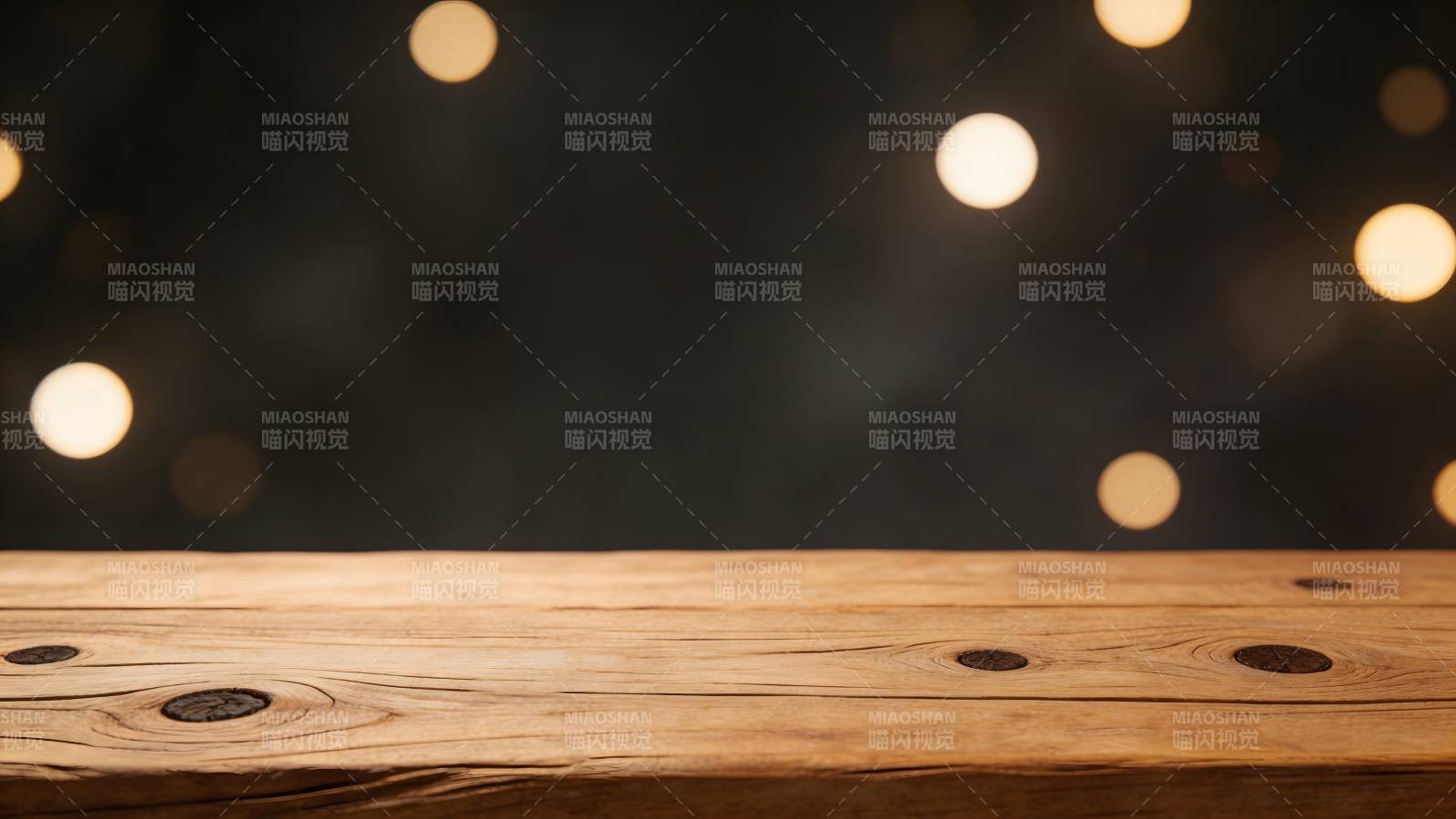 木质桌面夜景光斑图片
