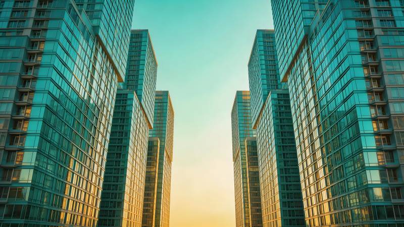 城市高楼剪影图片