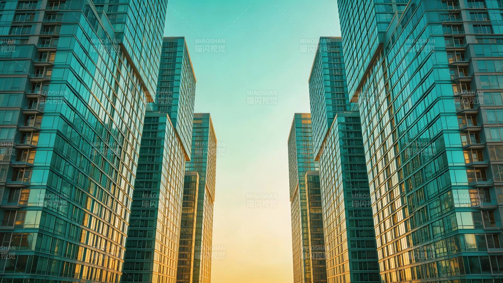 城市高楼剪影图片