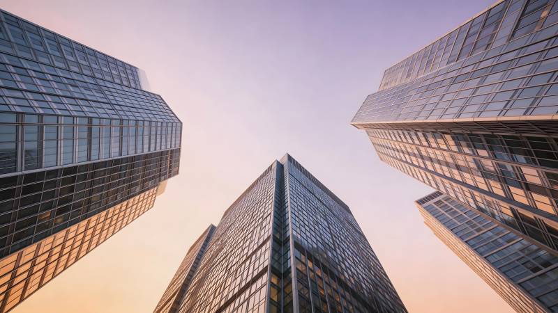 摩天大楼仰视图图片