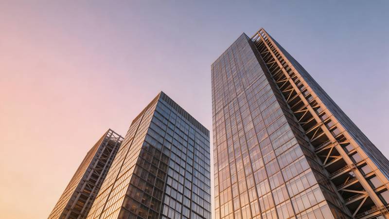 城市天际线剪影图片