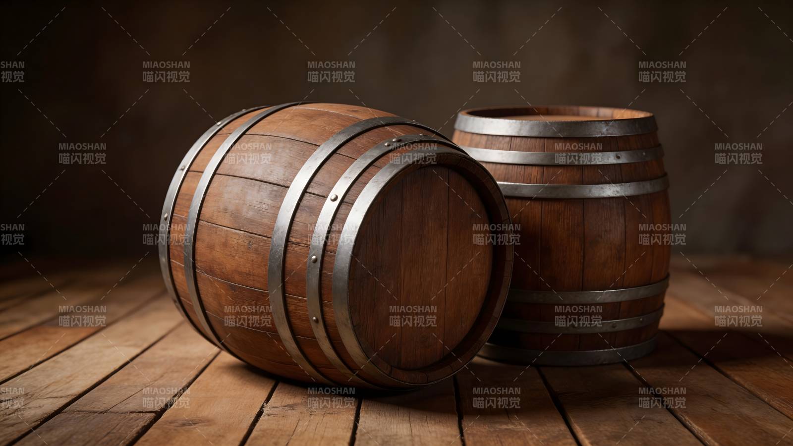 木桶静置木地板图片