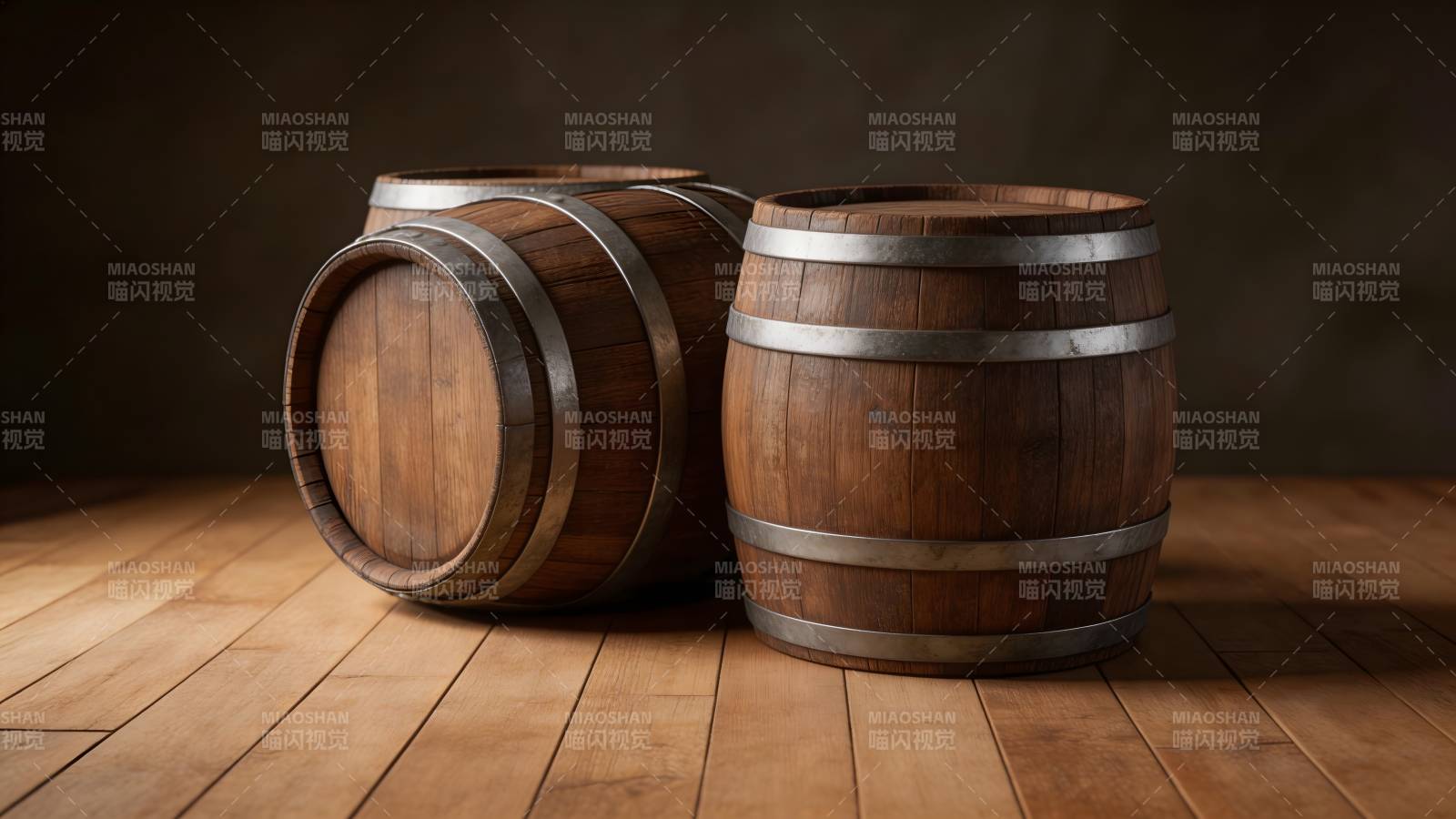 木桶静置木地板图片