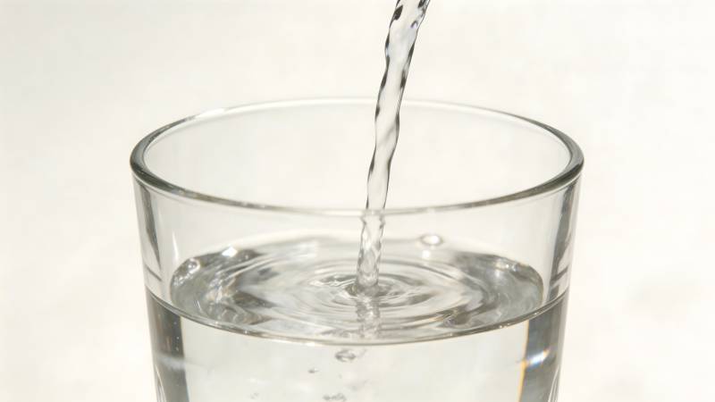 水注入玻璃杯图片